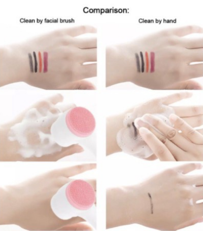 Silicone Facial Cleanser Brush Face Cleansing Massage Face Washing Product Skin Care Tool 3D