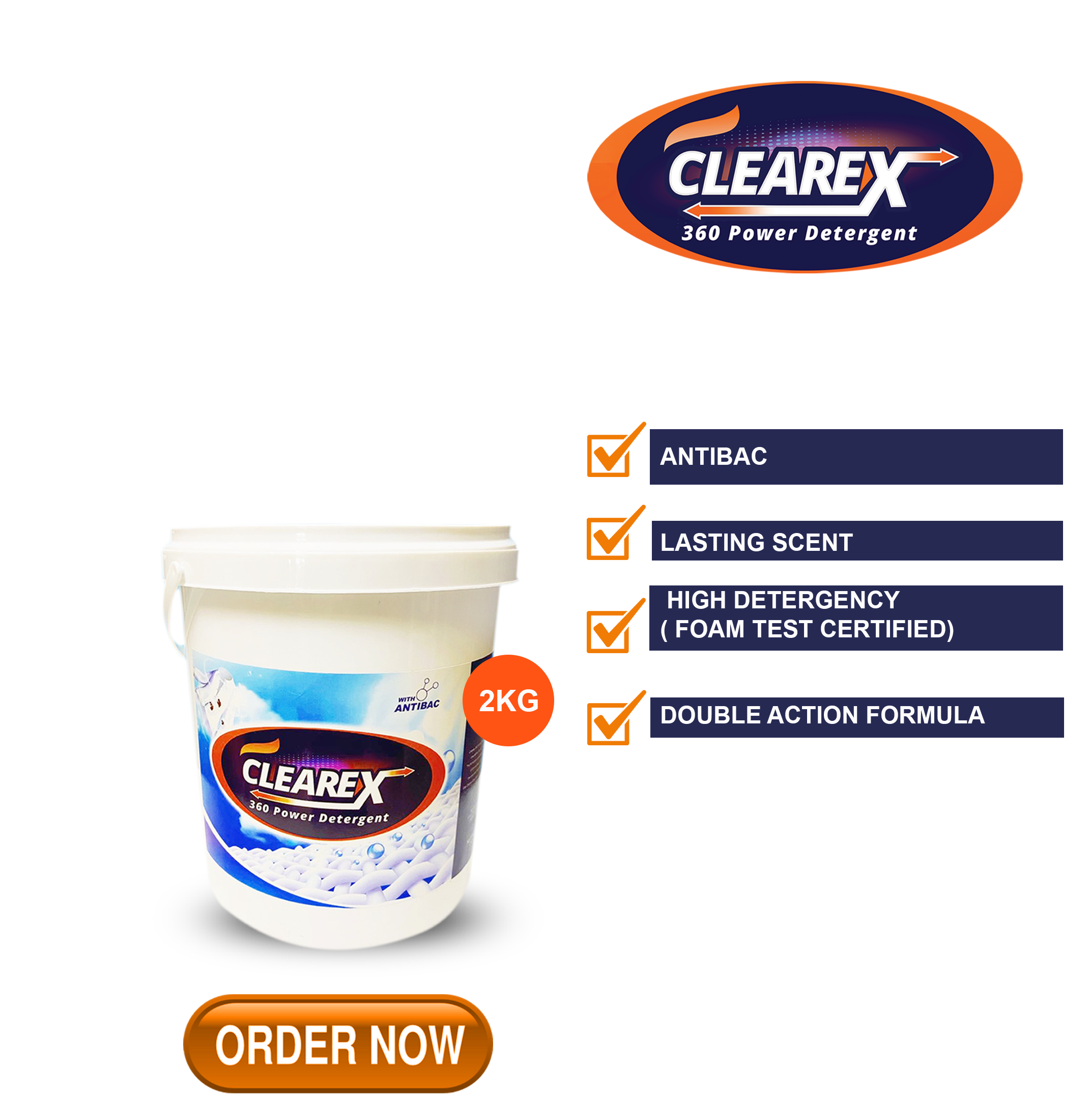 Clearex 360 Power Detergent 2KG