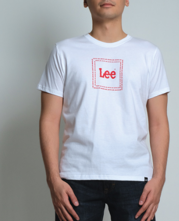 LEE MENS ROUND NECK BOX LOGO TEE