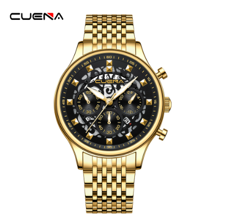 CUENA Original Brand New Men's Watches Mechanical Unique Style Creative Design Dial Stainless Steel Fashion Casual Business Sports Watch M1