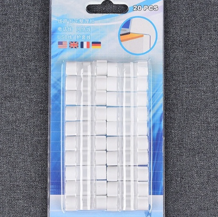 20PCS Cable Organizer Clips Cable Management Desktop &Workstation Wire Manager Cord Holder USB