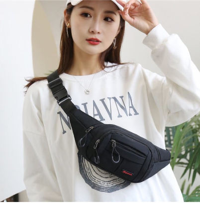 HH 2599 Fashion Men's Waterproof Crossbody Belt Bags Unisex Waist Bag Korean Style