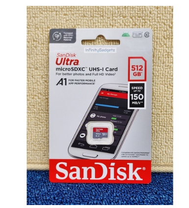 Sandisk Ultra A1 512GB Micro SD Class 10 150MB/s SDSQUAC-512g