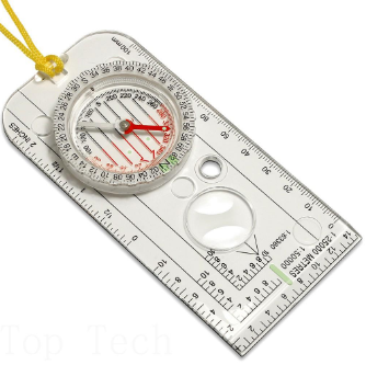 Outdoor Orienteering Compass Navigation Map Reading Scouts Camping Hiking Scale Ruler Outdoor Orienteering Tools TPTK