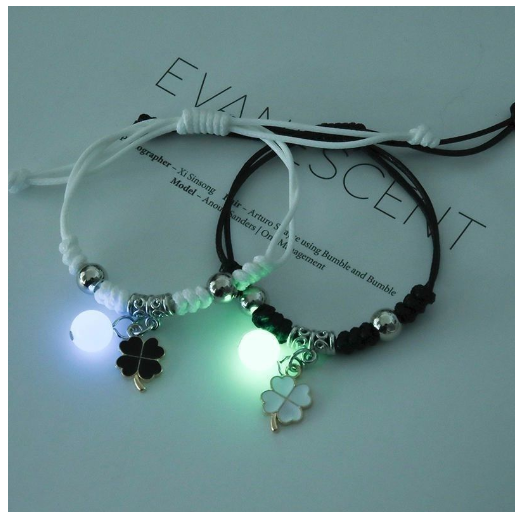 2Pcs Glow in the Dark Luminous Bracelet For Women Adjustable Fashion Women Men Couple Bracelet Best Friends Bracelets B23