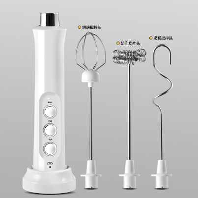 3 In 1 Electric Egg Beater Milk Frother Handheld High Speeds Drink Mixer Portable Coffee Bubbler