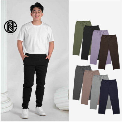 INSPI Trouser Pants for Men with Pockets and Drawstring Stretchable Trousers Pant for Women Pantalon