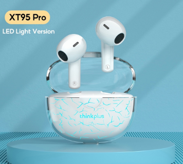 Lenovo XT95 Pro Bluetooth Earphone with Mic Stereo Sound Wireless Earbuds Cool LED Light Headset