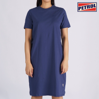 Petrol Ladies' Modified Dress Regular Fitting CVC Jersey Fabric Trendy fashion 141299 Navy Blue
