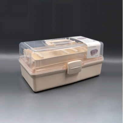 Locaupin 3 Layer Foldable Medicine Storage Box Multipurpose Compartment Emergency First Aid Kit