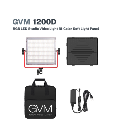 Gvm 1200d Rgb Led Studio Video Light Bi-Colorlight Panel