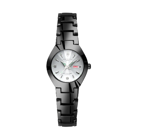 New automatic quartz watch non mechanical tungsten steel strip lovers watch luminous double movement calendar male Watch F004