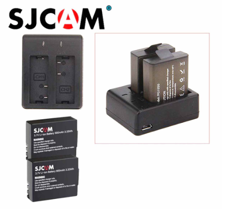 SJCAM Dual Charger with Extra Two Battery