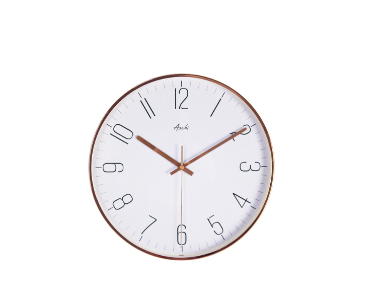 Asahi WC 3012 26 Silent Sweep Round Wall Clock 12 Inches