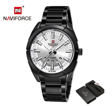 Naviforce NF9038 Men Top Brand Full Steel Waterproof Casual Quartz Date Sport Military Wrist Watch 002