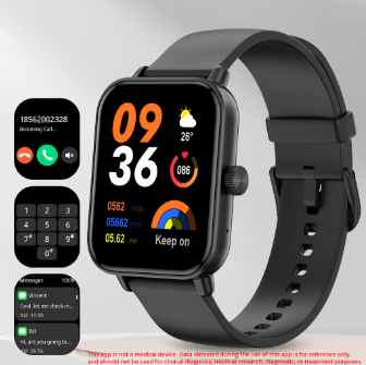 Colmi  P81 Smart Watch IP68 Waterproof for Couple Smartwatch Sports Modes 20MM Silicone