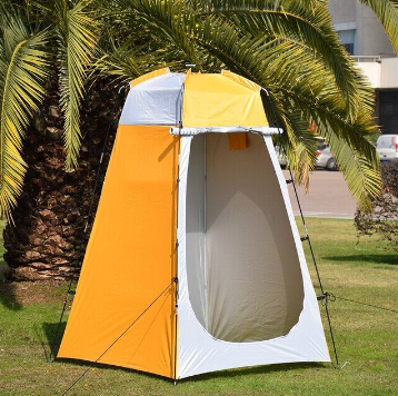 Portable Outdoor Shower Locker Room Camping Tent Privacy Toilet Shed With Ground Nail Wind Rope Tent