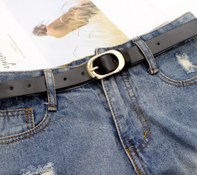 Lovito Women Basic Belt LNA28421 (Brown/Black)