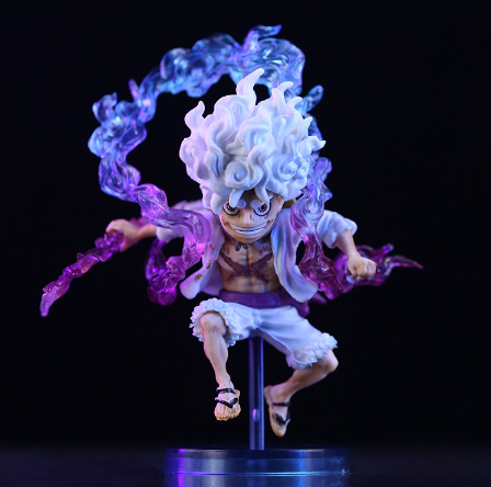 One Piece Nika Luffy Action Figure Sun God White Hair Model Dolls Toys