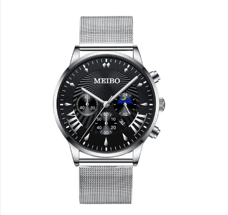 Luxury Gold Watch Men Fashion Calendar Display Stainless Steel Quartz Watch Waterproof Men's Wacthes 12