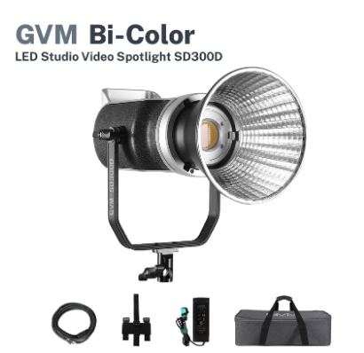 Gvm Bi-Color Led Studio Video Spotlight Sd300d