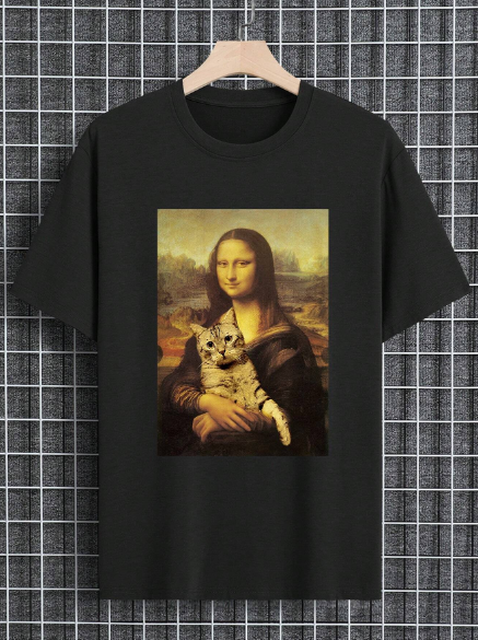 Men Mona Lisa Print Tee