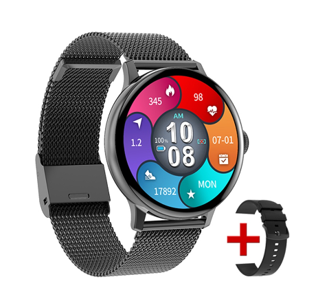 FILIEKEU Smart Watch Original Ip68 Waterproof Sports Fitness Bluetooth Call Support Ecg Plus Ppg Smartwatch For Android And Ios BLACK MESH