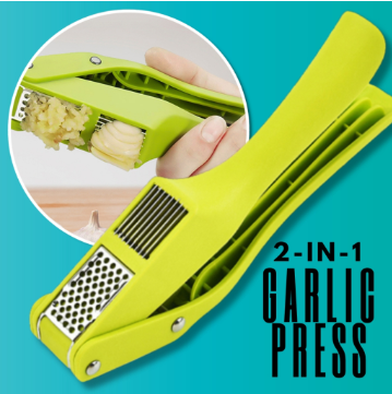Dual Purpose Kitchen Garlic Press Plastic Handle Manual Sliced Mashed Cutter Mincer For Cooking IP