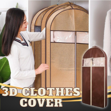 Clothing Dust Cover Hanging Storage Organizer Bag With Smooth Zipper For Coat Suit Garment Fabric IP