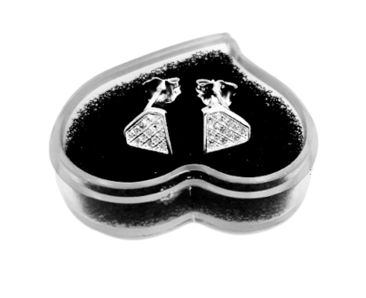 Unisilver 925 Sterling Silver Diamond-Shaped Earring Stud