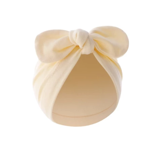 Some Baby Bowknot Beanie Hat Large Turban Hat for Newborn Boys Girl 0-12M Soft Breathable Headdress Universal Photo Hat BH14