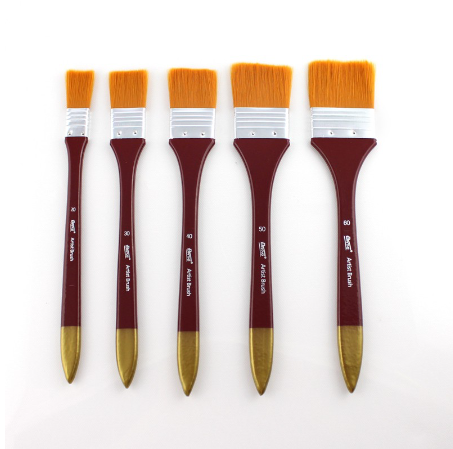 SeamiArt 1 Pc. Artist Flat Nylon Hair Oil Paint Brush For Gouache Acrylic Oil Painting