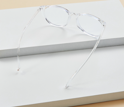 Casual Transparent Round Frame Glasses For Women With Box