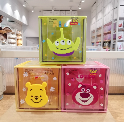 Toy Story Cube Small Storage Three-Eyed Drawer Box Single Strawberry Bear 9cm