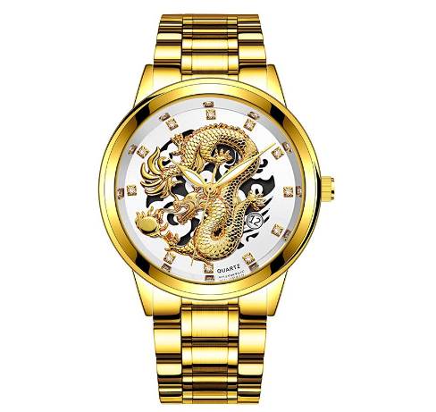 Binbond Original Luxury Gold Luminous Fashion Luxury Waterproof Men's Watch Quartz Stainless Steel Wrist Watch M03