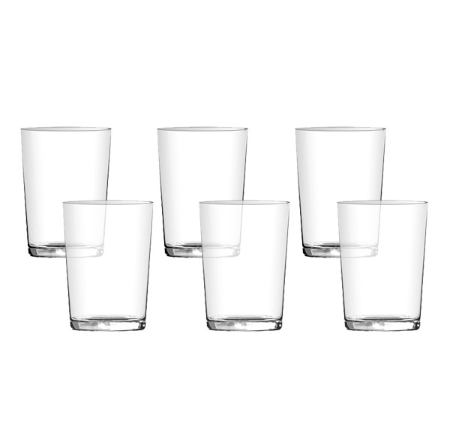 UNION GLASS Clear Glass Rock Glass Water, Juice, Soda, Liquor Glass 230ml | 9oz [Set of 6]