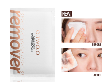 O.TWO.O Makeup Remover Wipes Avocado Gentle Cleaning Without Residue Soft Easy to Clean