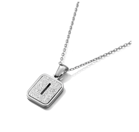 St. Kunkka 316L Stainless Steel Hollow A-Z Letter Pendant Necklace for Gift and Birthday Gift  I