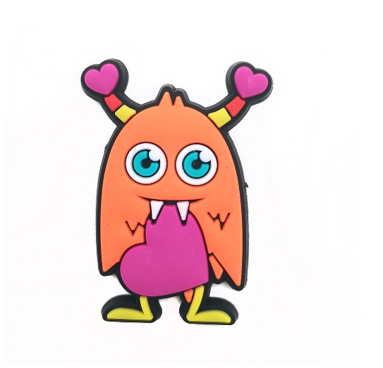 Cute Heart Crocs Charms Mike Wazowski Jibbits Charm Pin Monster University Jibits Crocks for Women Shoes Accessories M1