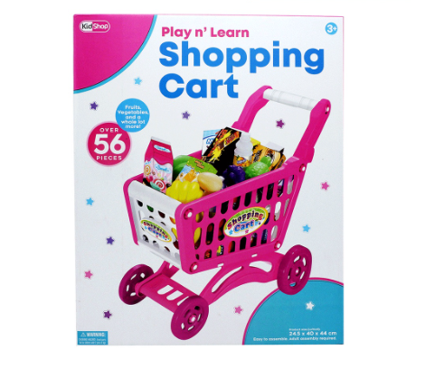 KidShop Play 'n Learn Shopping Cart Playset