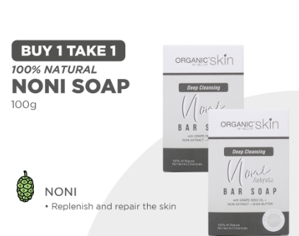 Organic Skin Japan 100% Natural Noni Soap Aging Control Beauty Anti aging 100g Set of 2