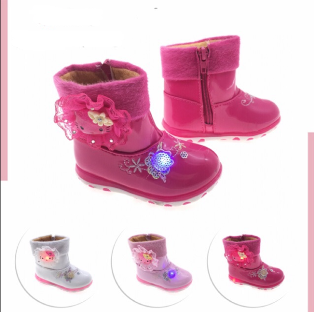 Boots Girls Fashion Shoes Light Led Shoes