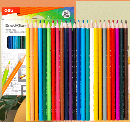 Deli 24 Colors Pencil Set φ3.0mm Lead Arts&Craft Materials Painting Color Pencil School EC113
