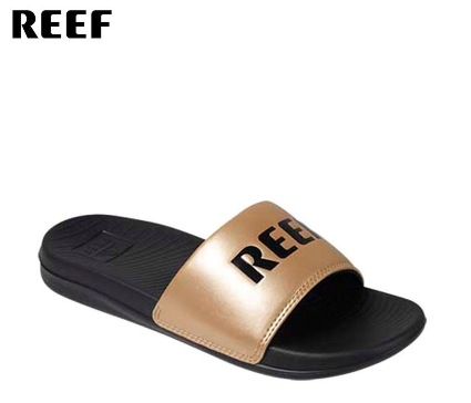 Reef One Slide Metallic Gold Womens Sandals