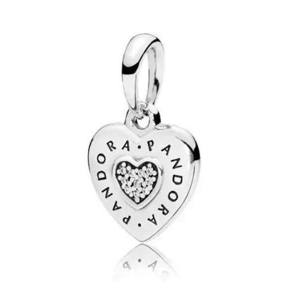 Pandora Classic 925 Silver Charms Crown Heart S925 Charm S14