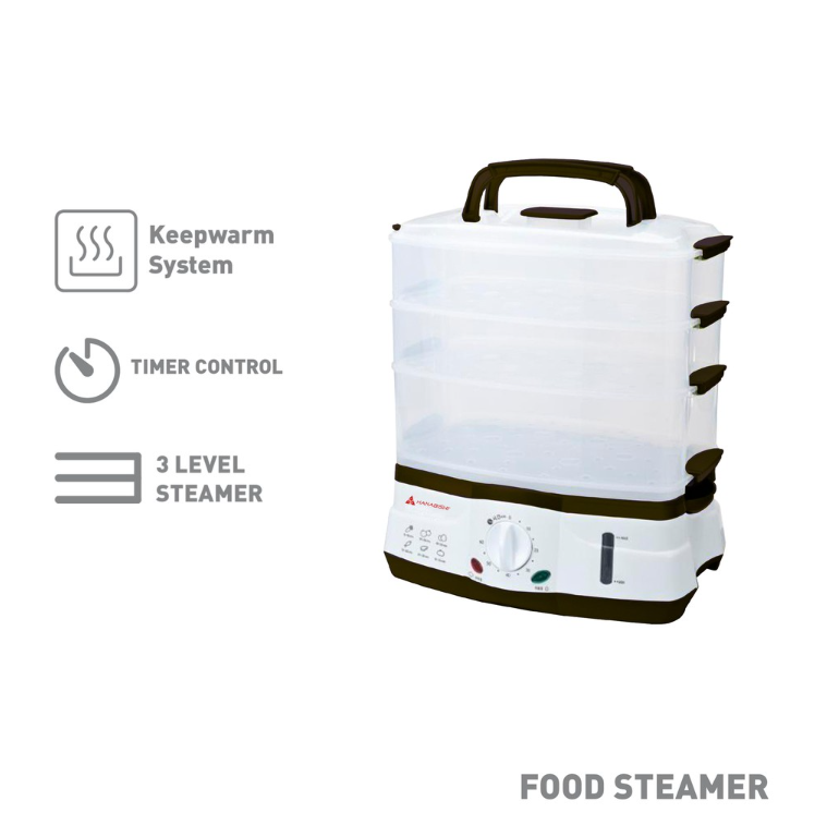 Hanabishi Food Steamer HFS75 3 Level with Keep Warm function