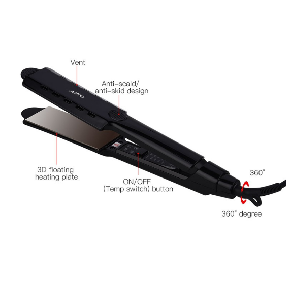 CkeyiN Hair Straightener 5 Temperatures Hair Iron Straightener Flat Iron Plantsa For Hair