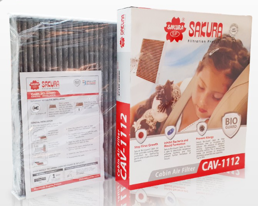Sakura Bio Guard Cabin Air Filter Cav1112 for Toyota Vios, Innova, Land Cruiser Anti-virus Pm2.5