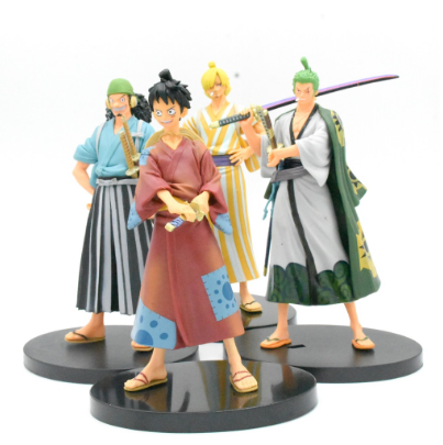 18cm Anime One Piece Pirate Warriors Monkey D Luffy Roronoa Zoro Sanji Usopp Action Figures Toys