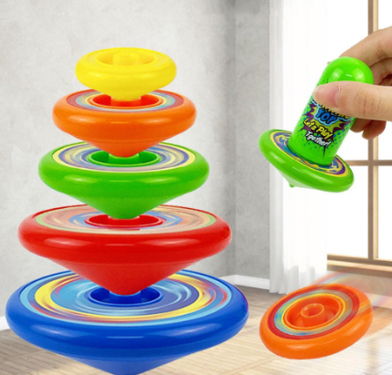 Rotary Gyro Supper Spinning Ejector Game Long Lasting Spinning Top Folding Superimposed Gyro Color Gyro Battle Hanph